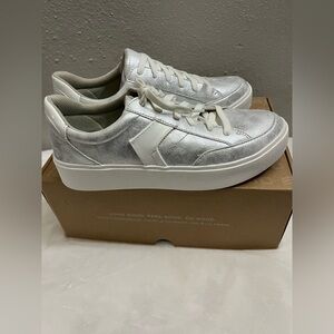 Dr’scholl Skechers Women's Madison Lace Silver Drscholl Sneakers Shoes Size 10 M